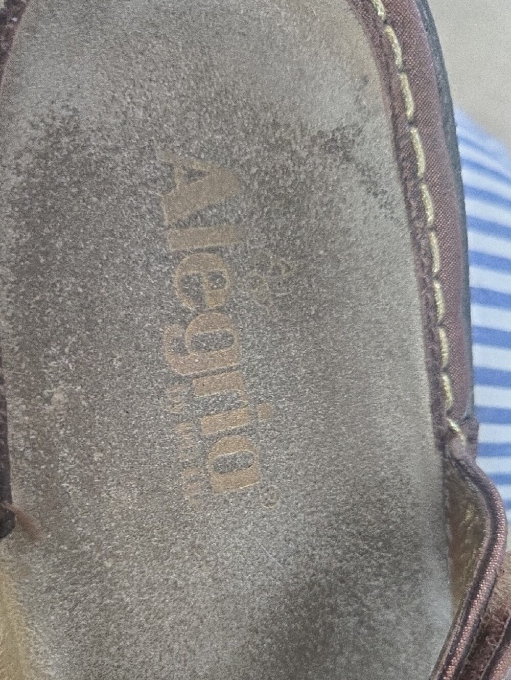 Alegria Metallic Bronze Beaded Thong Sandals - Picture 8 of 11